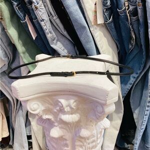 Designer Classy Black Adjustable Miu Miu leather belt